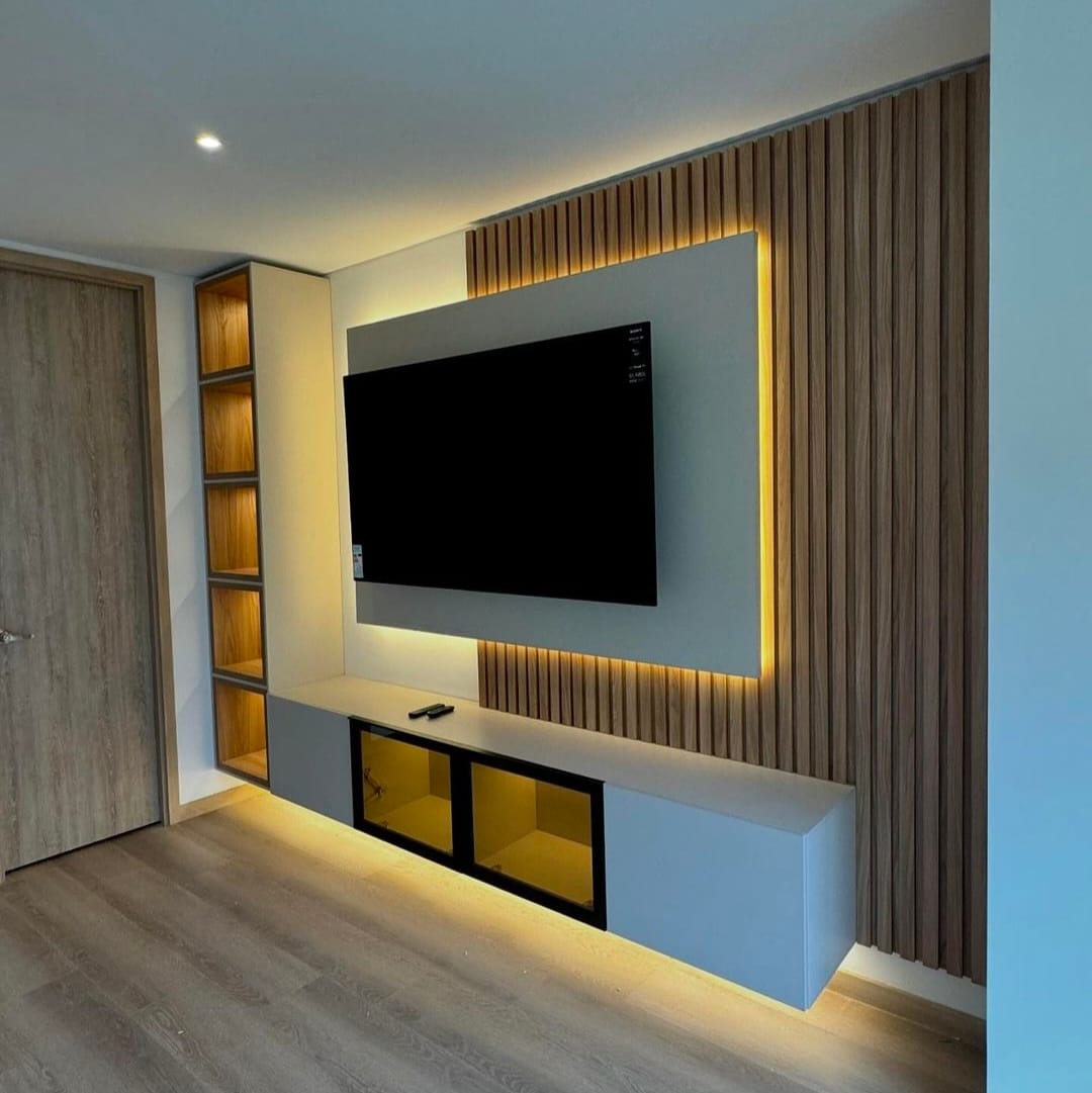 Baño con muebles en melamina y granito